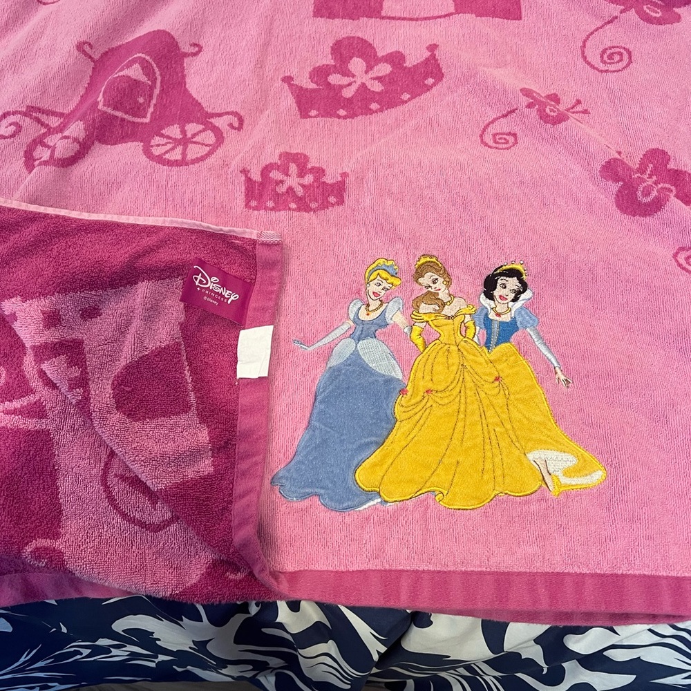 Disney Pink Princess Beach Towel